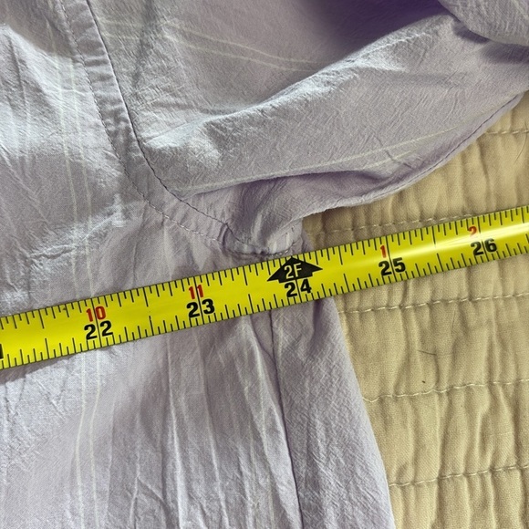 Madewell Lavender Button-Up Shirt Oversized Size Medium - Picture 5 of 6